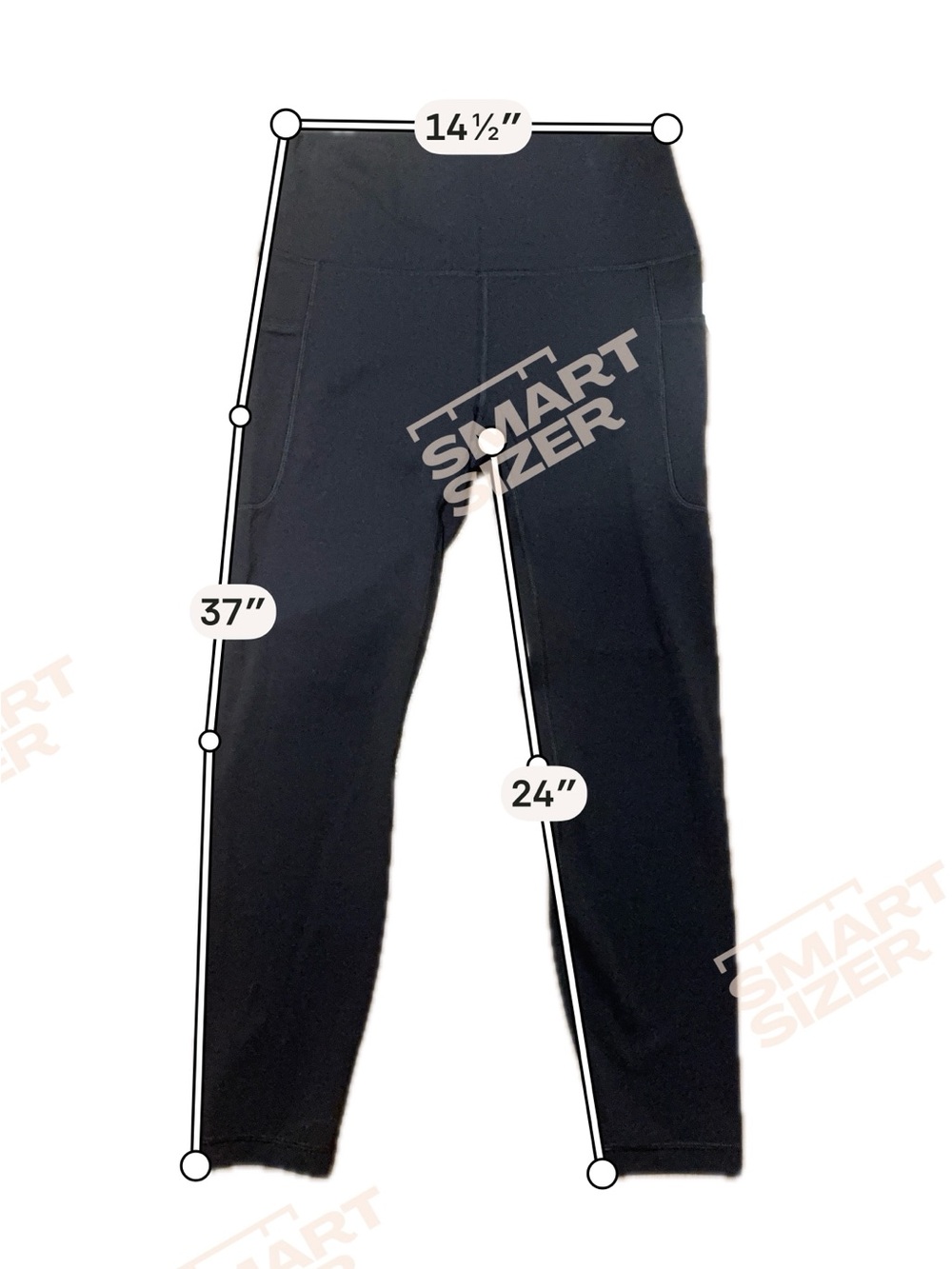 HeyNuts Workout Pro 7/8 Leggings 25'' Black Size Large - 12 NEW - Picture 4 of 9